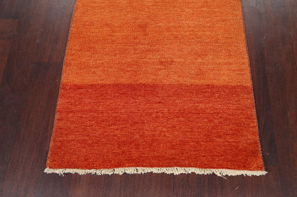 Modern Gabbeh Kashkoli Oriental Runner Rug 3x21