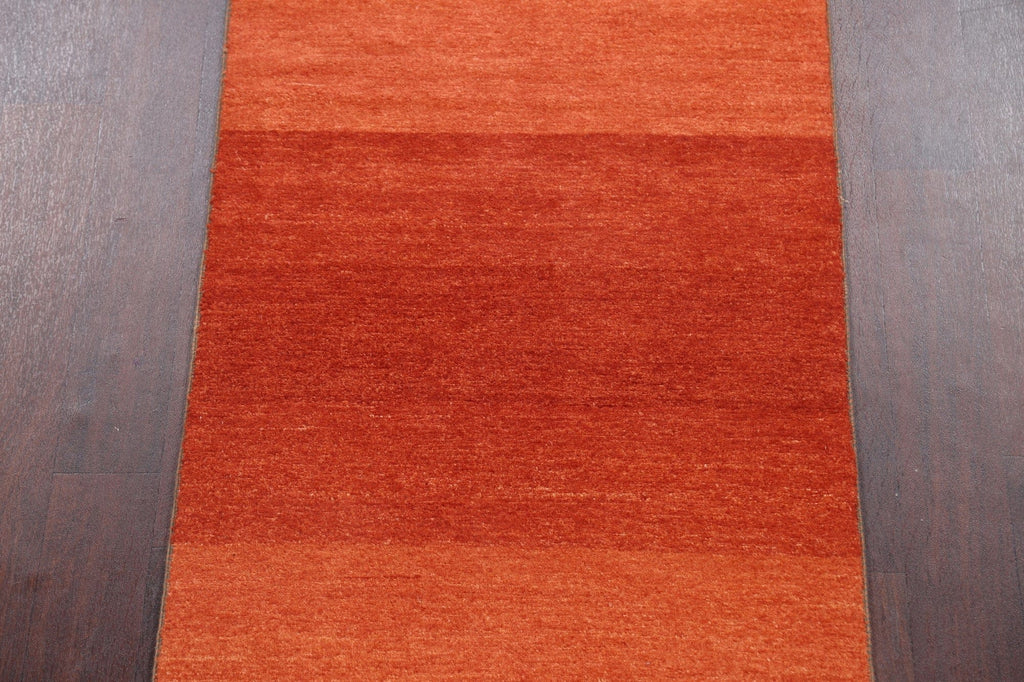 Modern Gabbeh Kashkoli Oriental Runner Rug 3x12