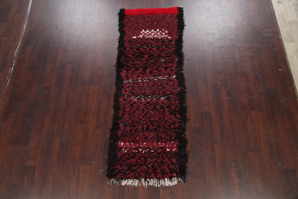 Modern Moroccan Oriental Runner Rug 3x8