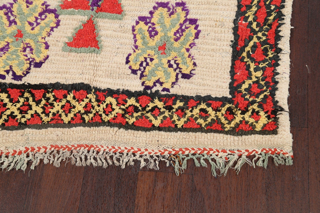 Antique Geometric Moroccan Oriental Area Rug 3x6