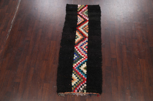 Tribal Moroccan Oriental Runner Rug 3x7