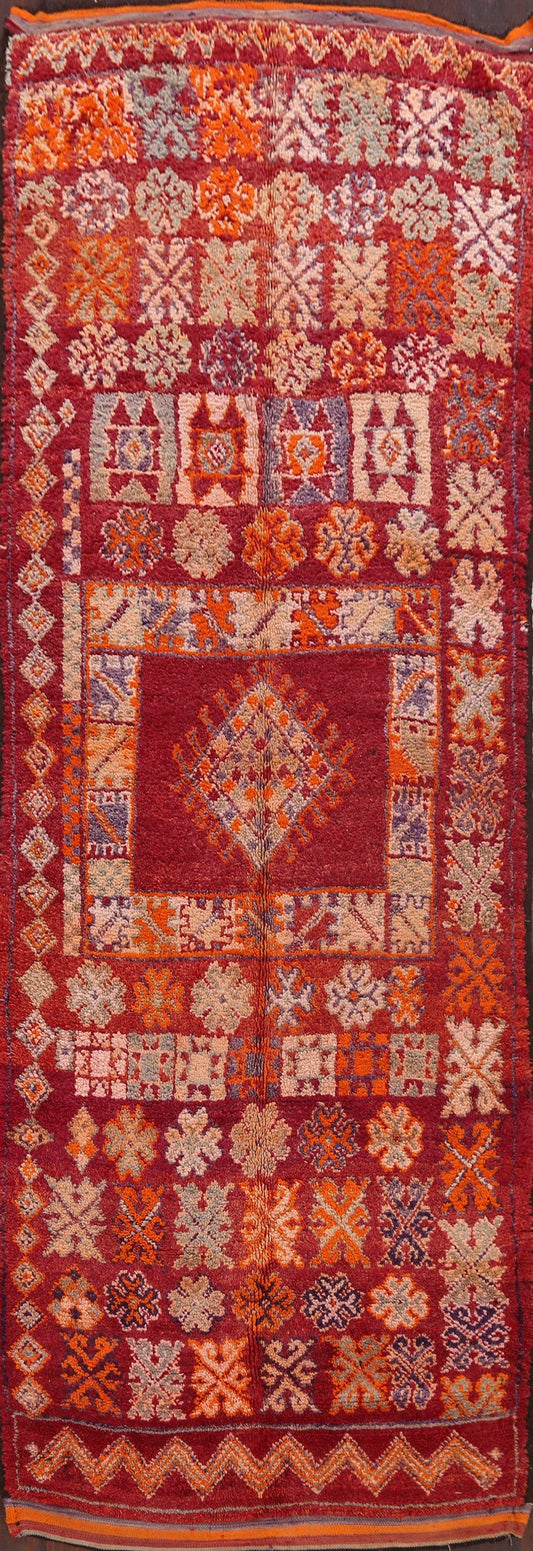 Tribal Geometric Moroccan Oriental Runner Rug 5x14