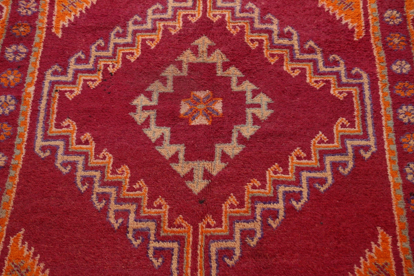 Geometric Moroccan Oriental Runner Rug 7x17