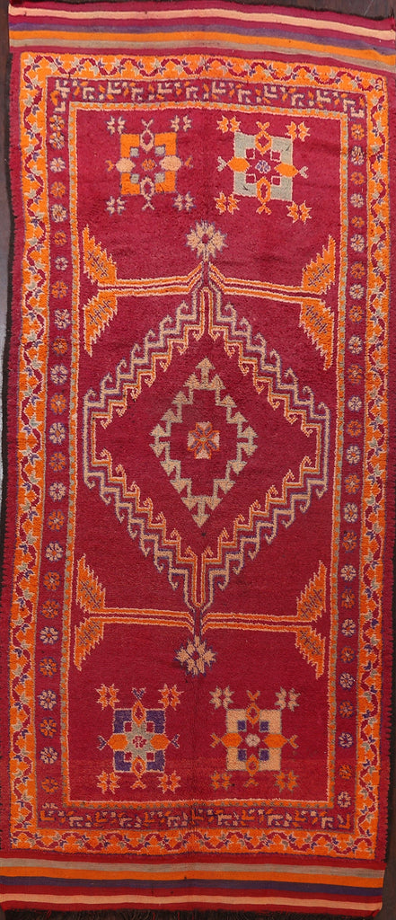 Geometric Moroccan Oriental Runner Rug 7x17