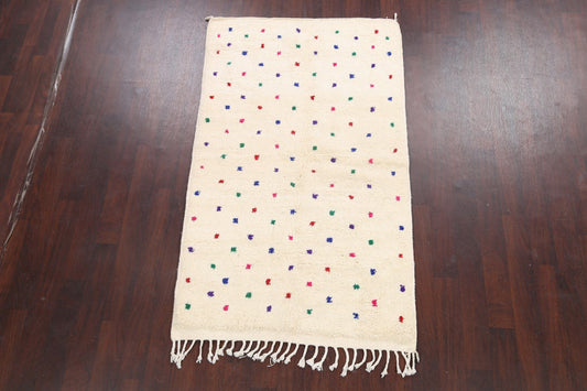 Modern Polka Dot Moroccan Oriental Area Rug 4x7