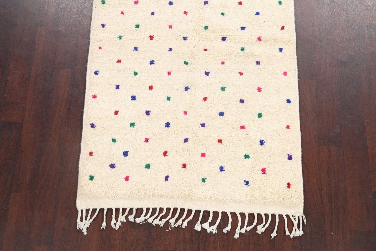 Modern Polka Dot Moroccan Oriental Area Rug 4x7