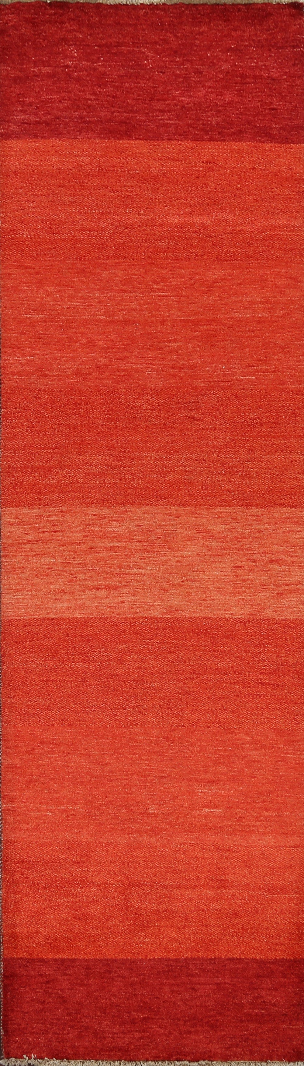 Modern Gabbeh Kashkoli Oriental Runner Rug 3x9