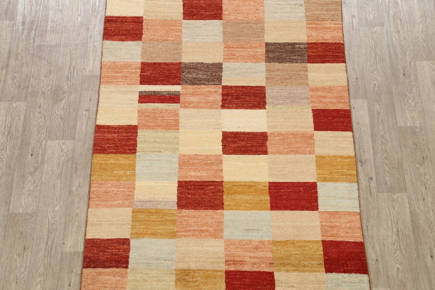 Checkered Modern Gabbeh Kashkoli Oriental Area Rug 4x6