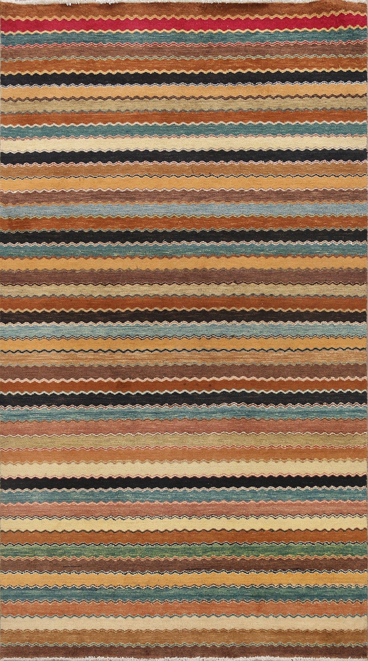 All-Over Gabbeh Kashkoli Oriental Area Rug 5x8