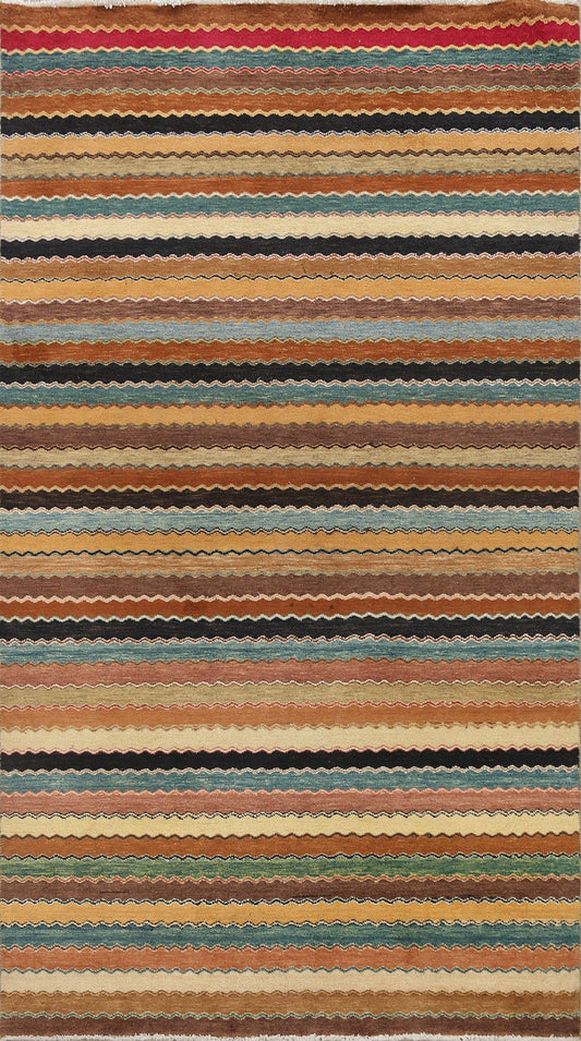 All-Over Gabbeh Kashkoli Oriental Area Rug 5x8