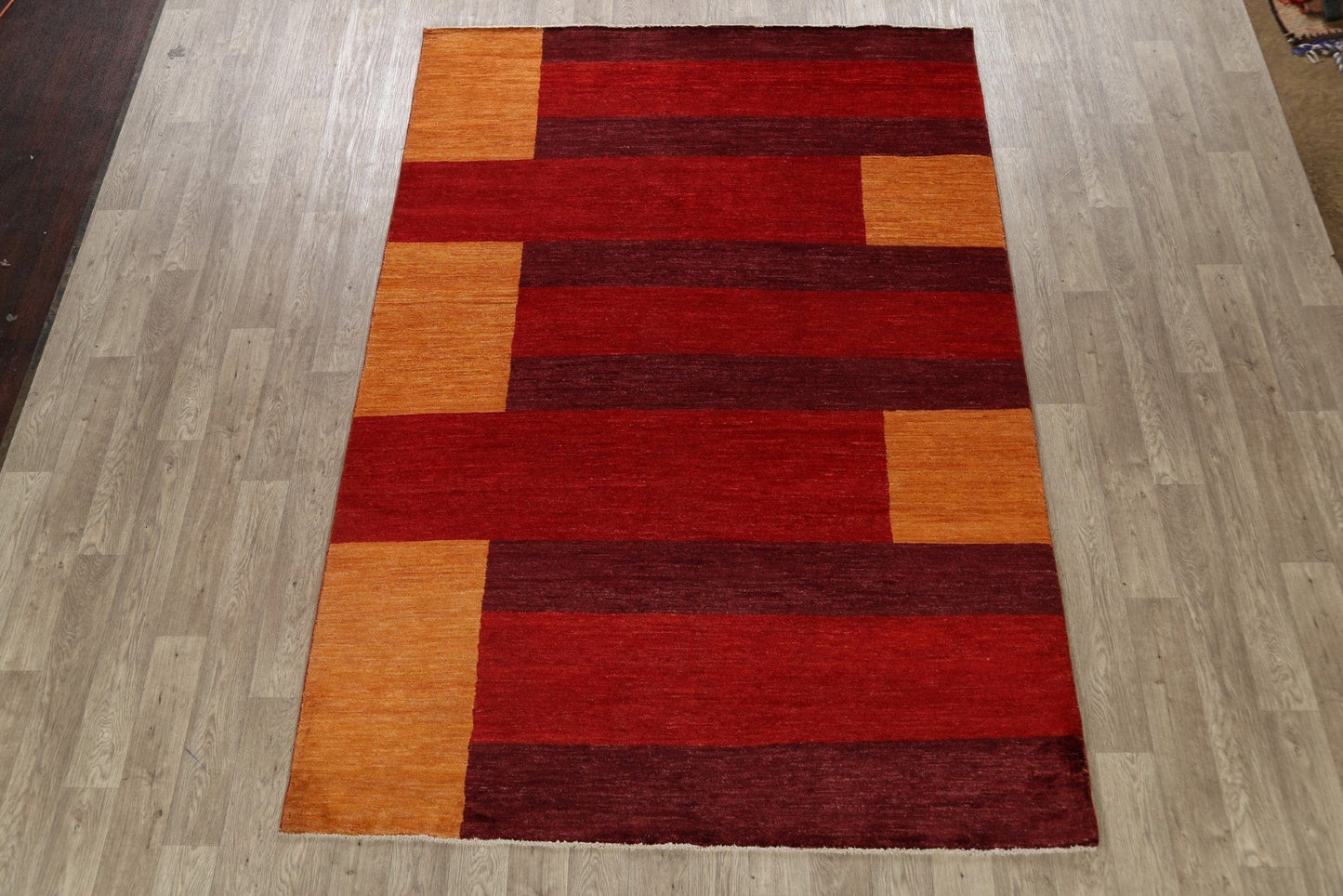 Geometric Modern Gabbeh Kashkoli Oriental Area Rug 6x9