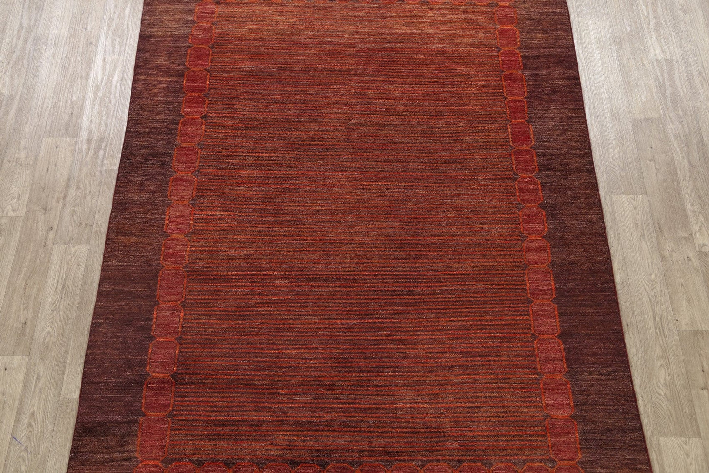 Modern Gabbeh Kashkoli Oriental Area Rug 7x10