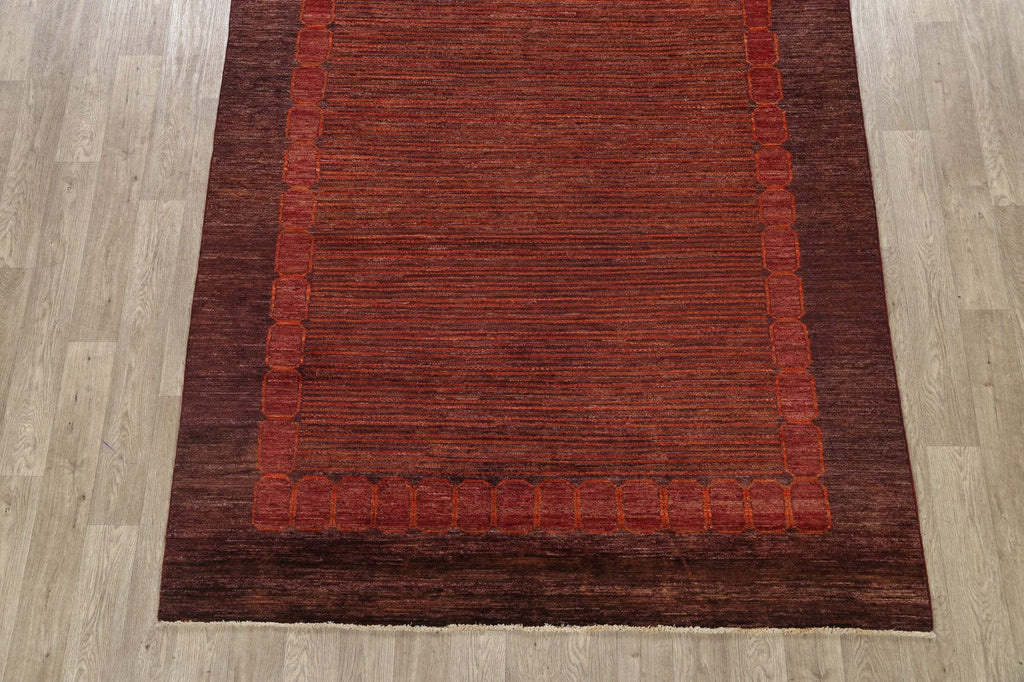 Modern Gabbeh Kashkoli Oriental Area Rug 7x10