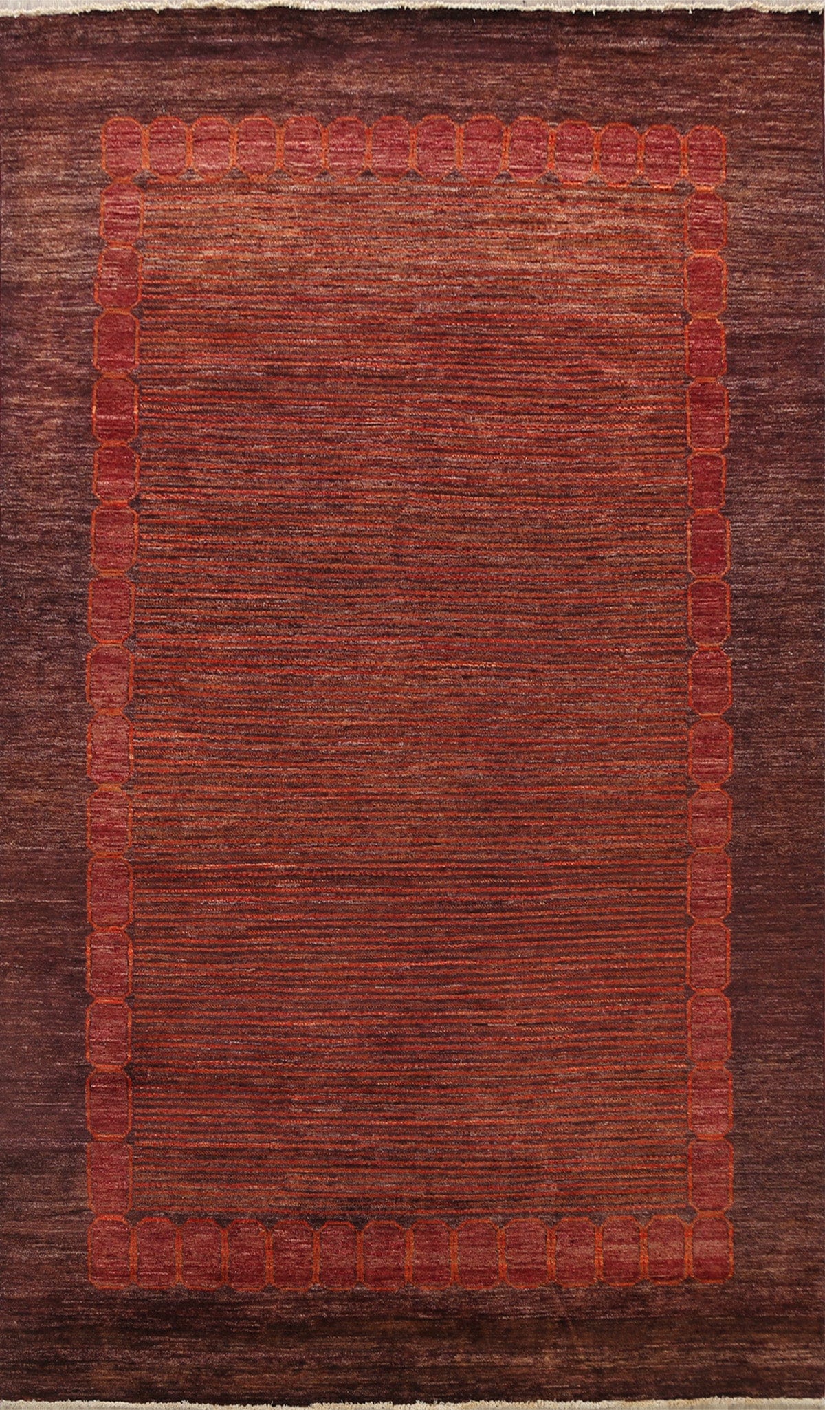 Modern Gabbeh Kashkoli Oriental Area Rug 7x10