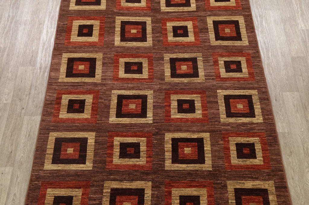 Geometric Gabbeh Kashkoli Oriental Area Rug 7x9