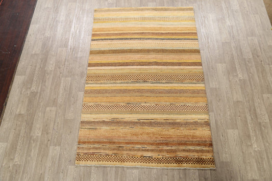 All-Over Striped Gabbeh Kashkoli Oriental Area Rug 6x8