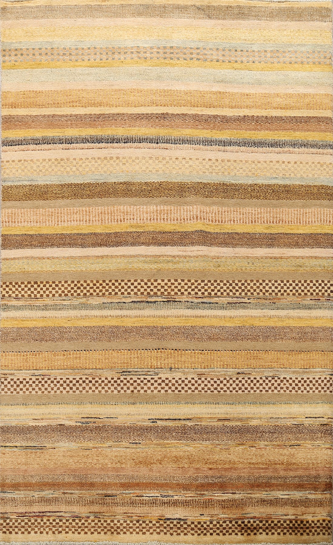 All-Over Striped Gabbeh Kashkoli Oriental Area Rug 6x8