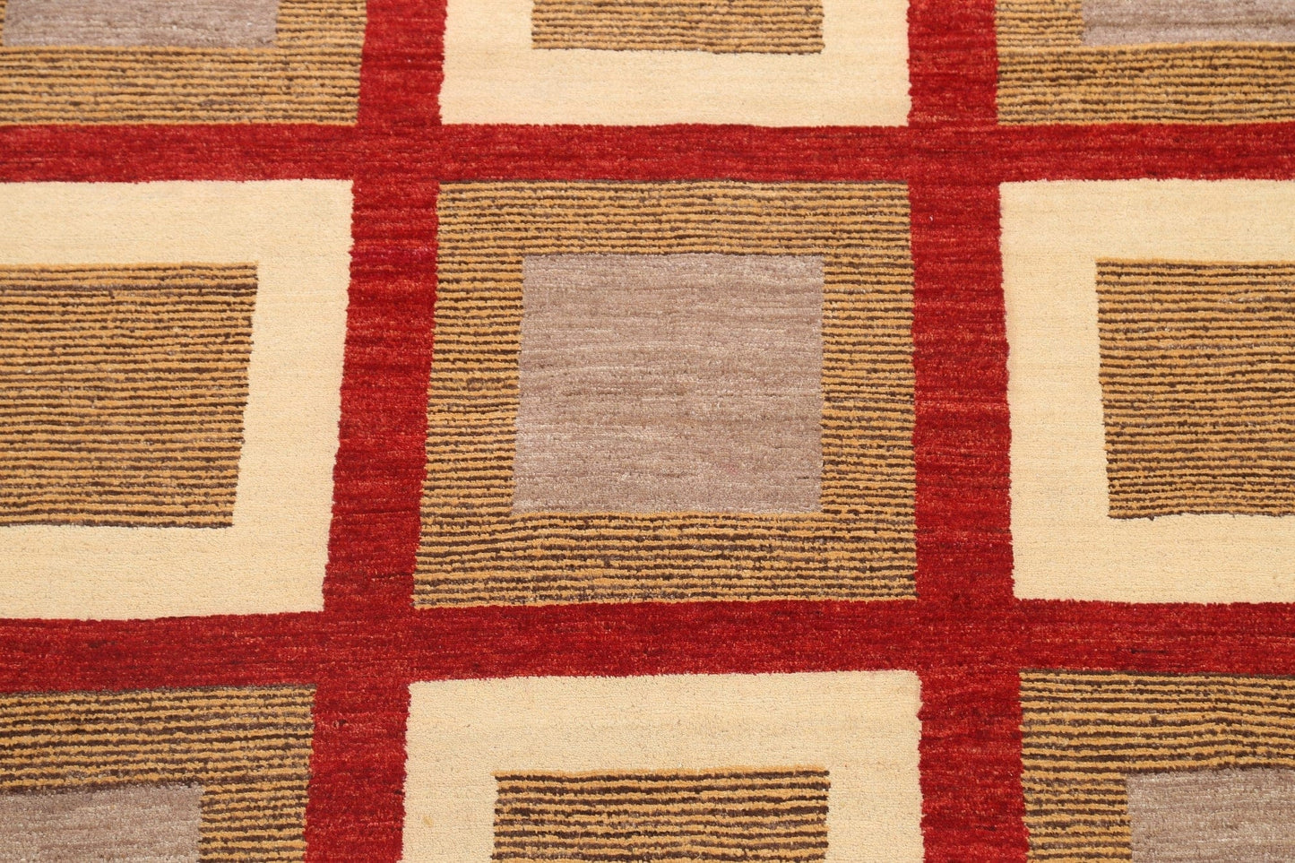 Modern Geometric Gabbeh Kashkoli Oriental Area Rug 6x10