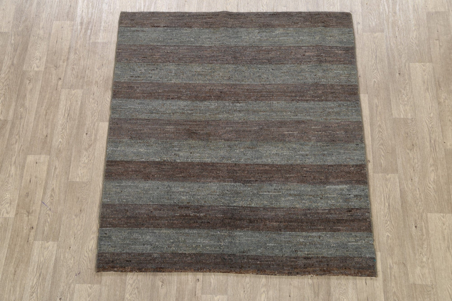 Striped Modern Gabbeh Kashkoli Oriental Area Rug 5x6