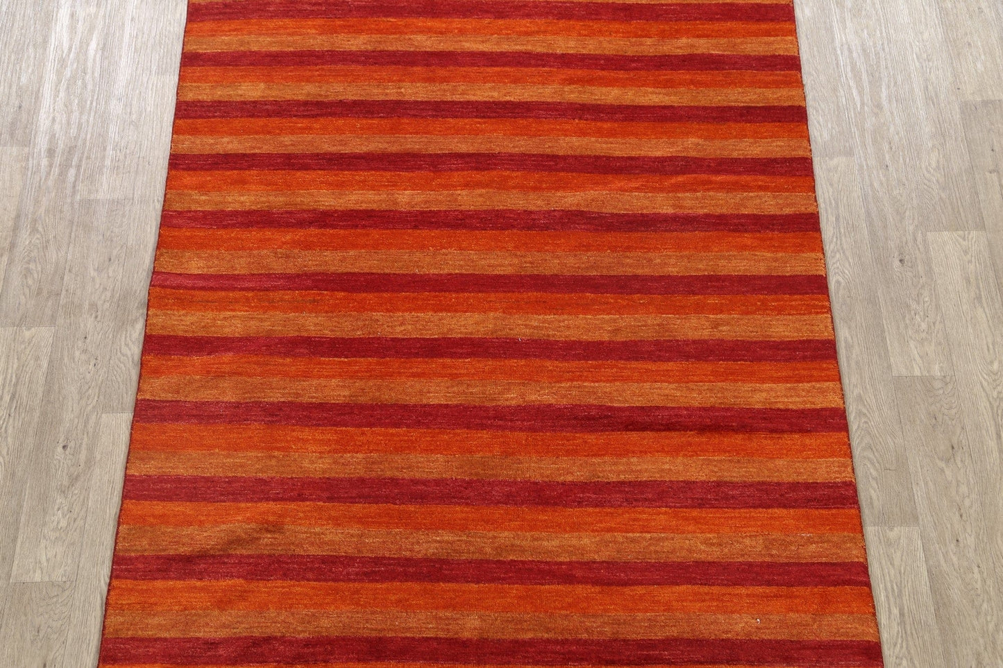 Modern Striped Gabbeh Kashkoli Oriental Area Rug 5x8