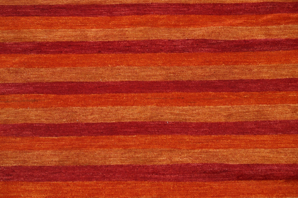 Modern Striped Gabbeh Kashkoli Oriental Area Rug 5x8