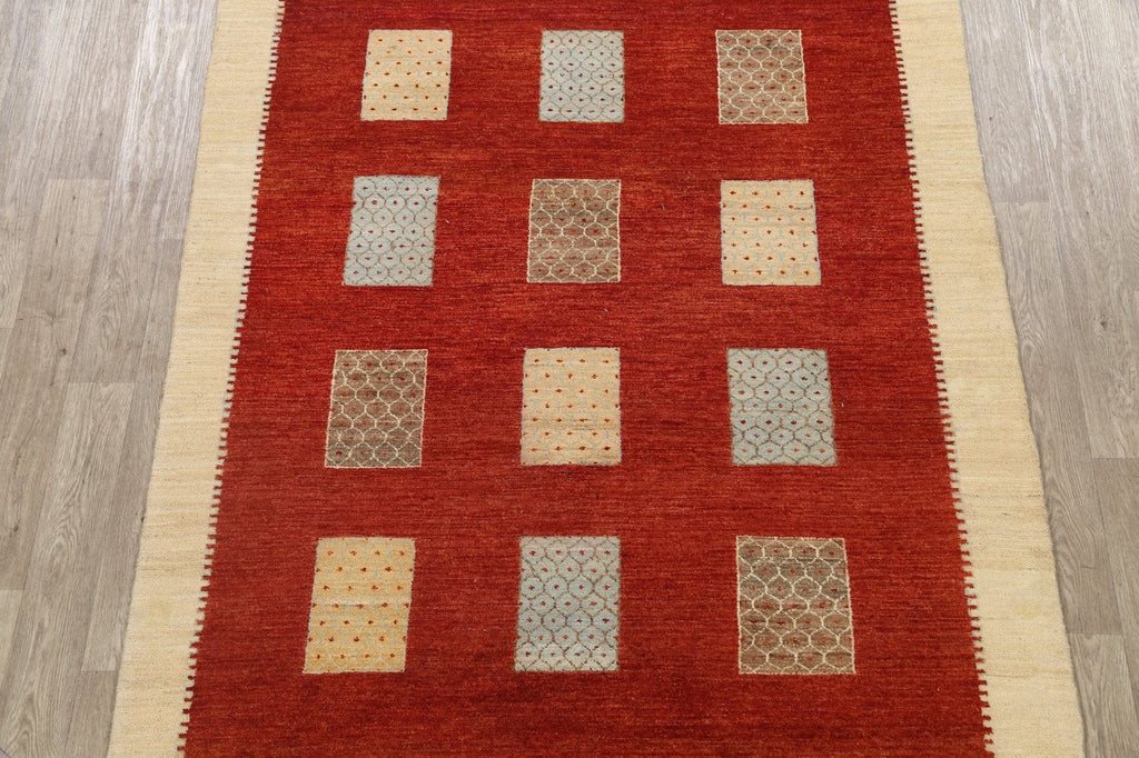 Geometric Modern Gabbeh Kashkoli Oriental Area Rug 6x8