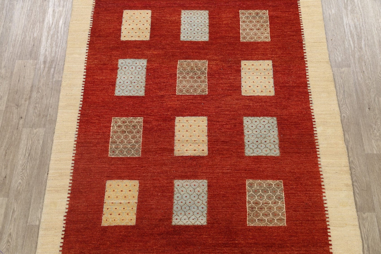 Geometric Modern Gabbeh Kashkoli Oriental Area Rug 6x8