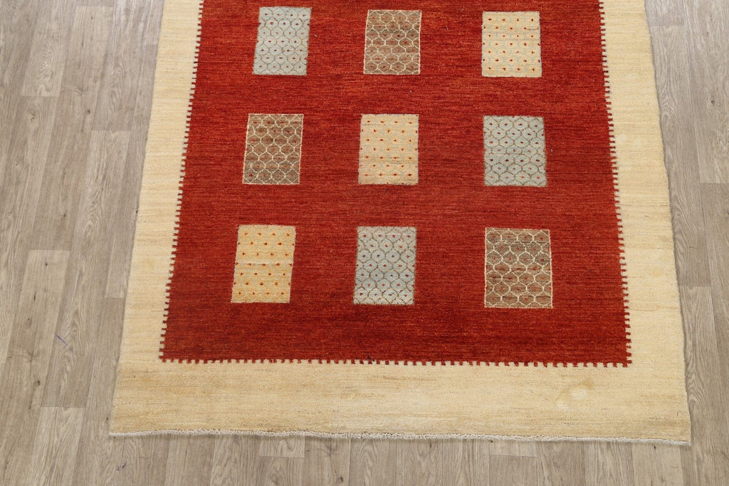 Geometric Modern Gabbeh Kashkoli Oriental Area Rug 6x8