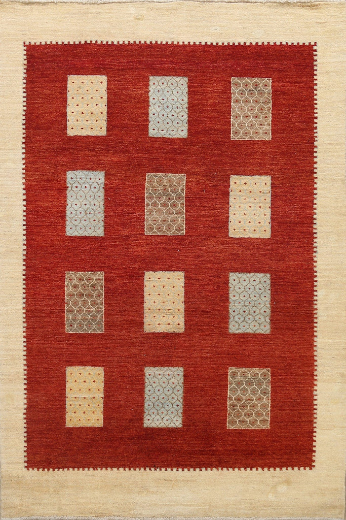 Geometric Modern Gabbeh Kashkoli Oriental Area Rug 6x8