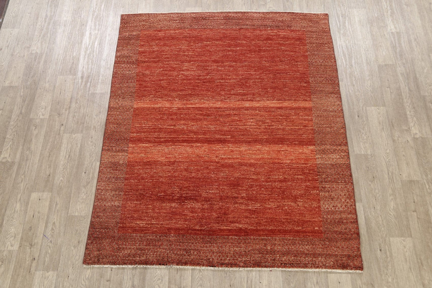 Modern Gabbeh Kashkoli Oriental Area Rug 6x7