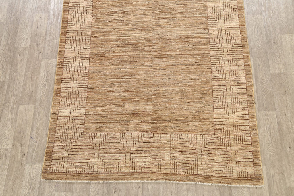 Modern Gabbeh Kashkoli Oriental Area Rug 6x9