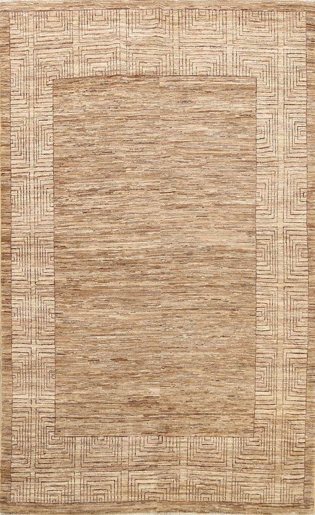 Modern Gabbeh Kashkoli Oriental Area Rug 6x9