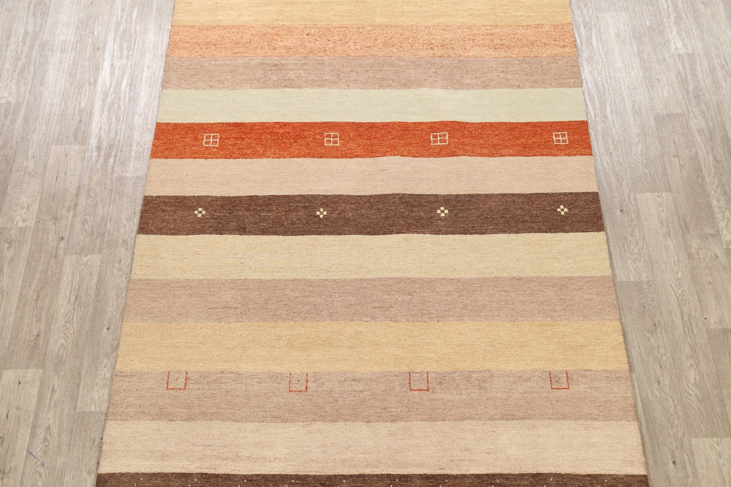 Modern Gabbeh Kashkoli Oriental Area Rug 6x10