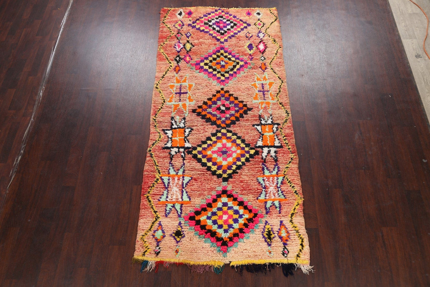 Geometric Moroccan Oriental Runner Rug 4x9