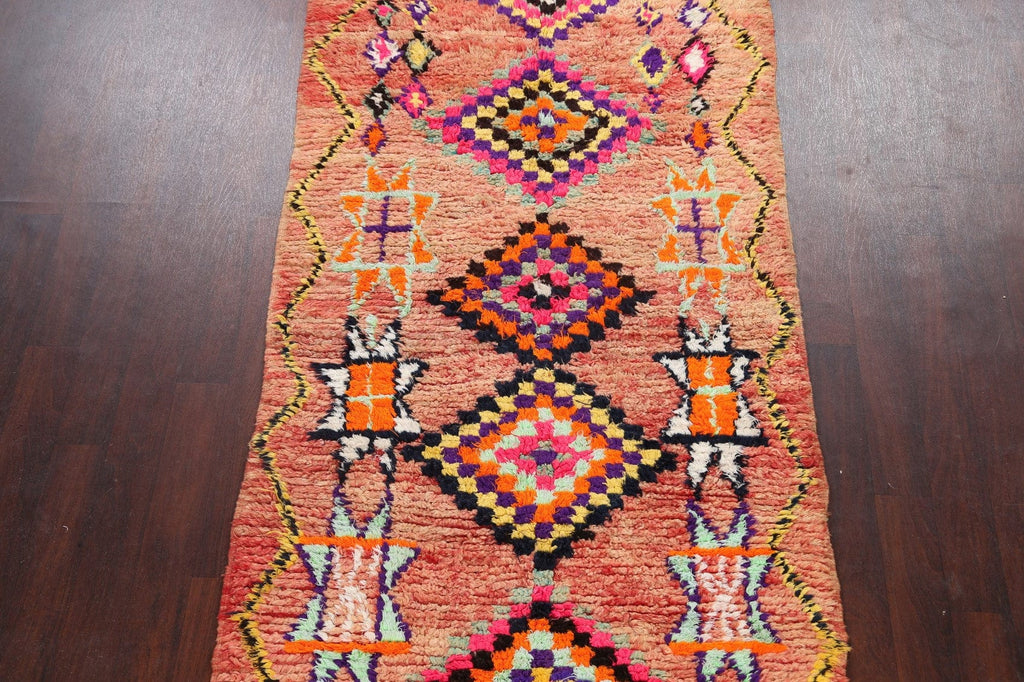 Geometric Moroccan Oriental Runner Rug 4x9