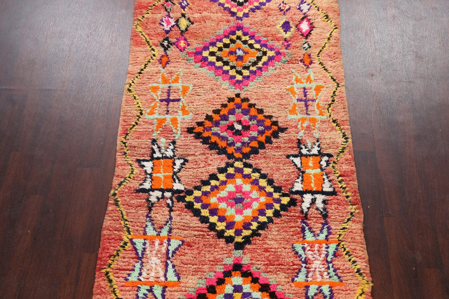 Geometric Moroccan Oriental Runner Rug 4x9