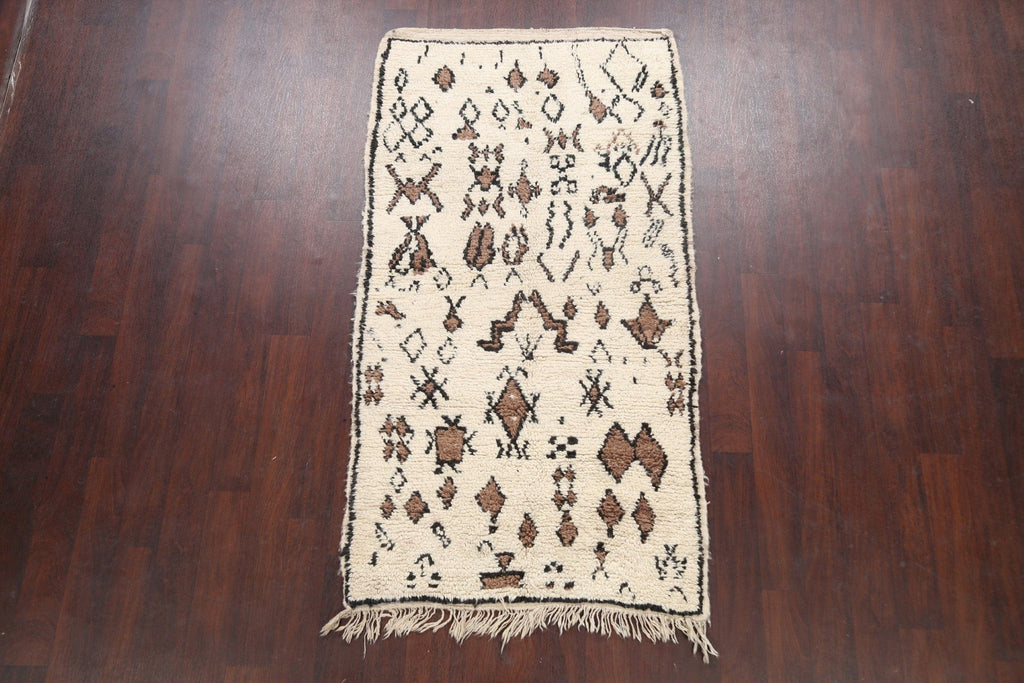 All-Over Tribal Moroccan Oriental Area Rug 4x7