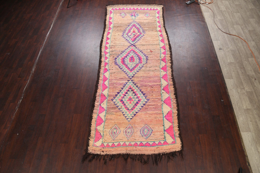 Tribal Moroccan Oriental Runner Rug 5x12