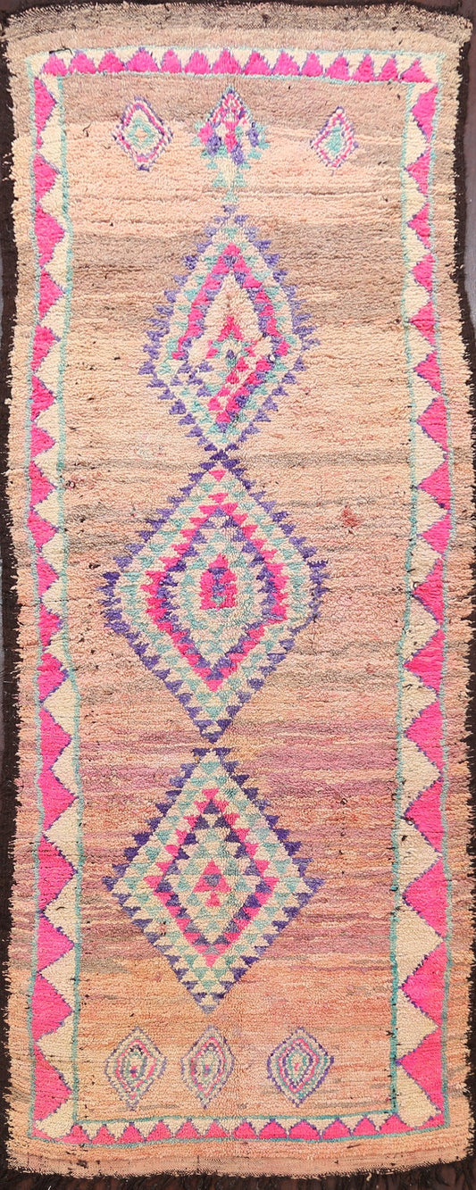 Tribal Moroccan Oriental Runner Rug 5x12