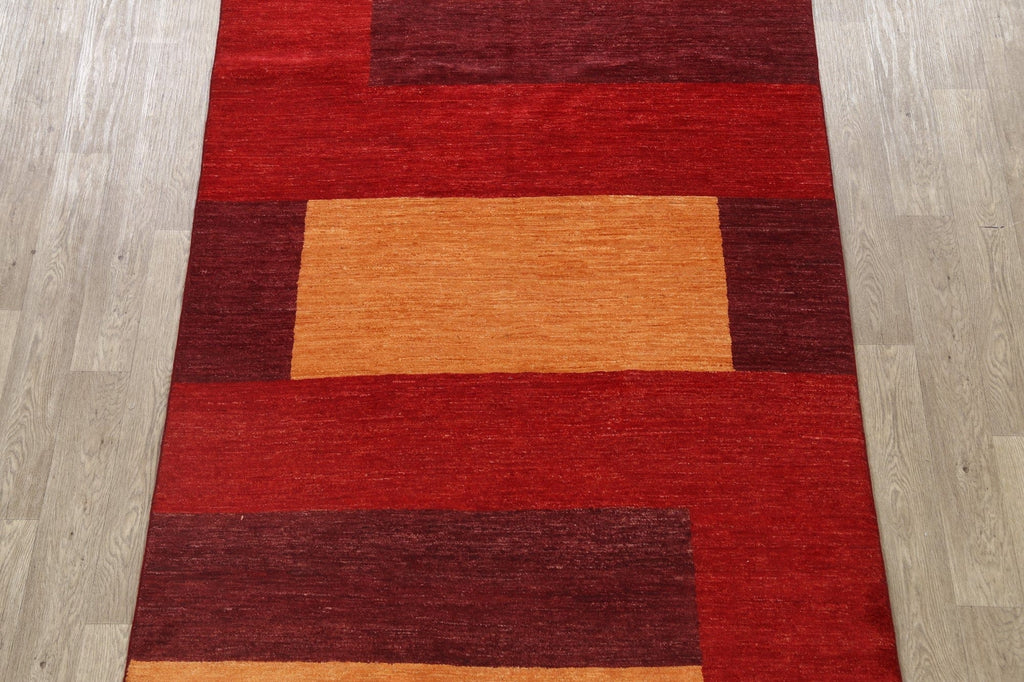 Modern Patch-Work Gabbeh Kashkoli Oriental Area Rug 5x9