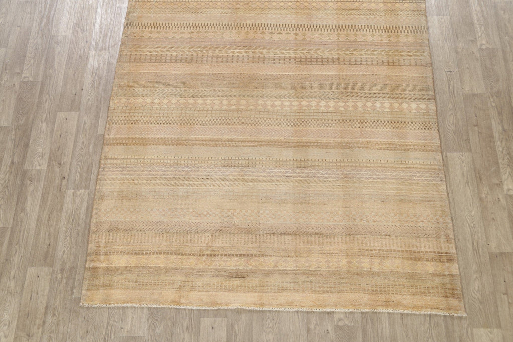 Modern Gabbeh Kashkoli Oriental Area Rug 7x10