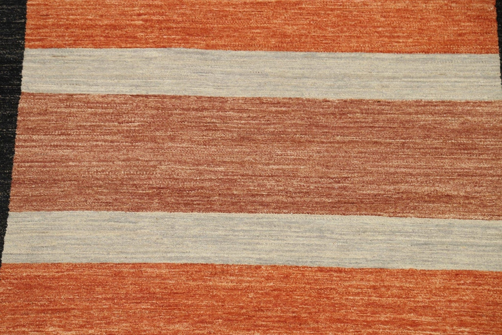 Modern Striped Gabbeh Kashkoli Oriental Area Rug 6x9