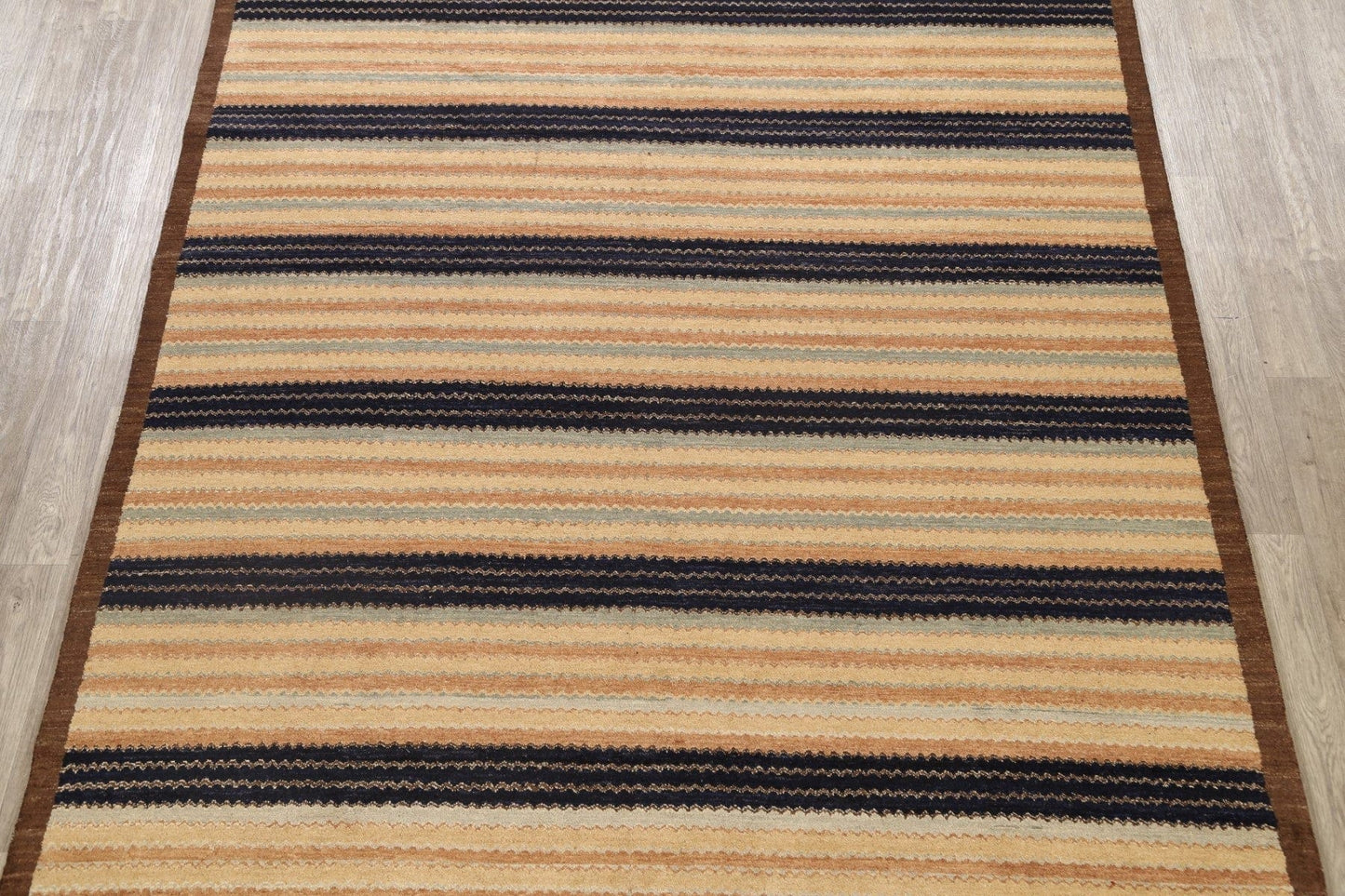 Modern Striped Gabbeh Kashkoli Oriental Area Rug 8x10