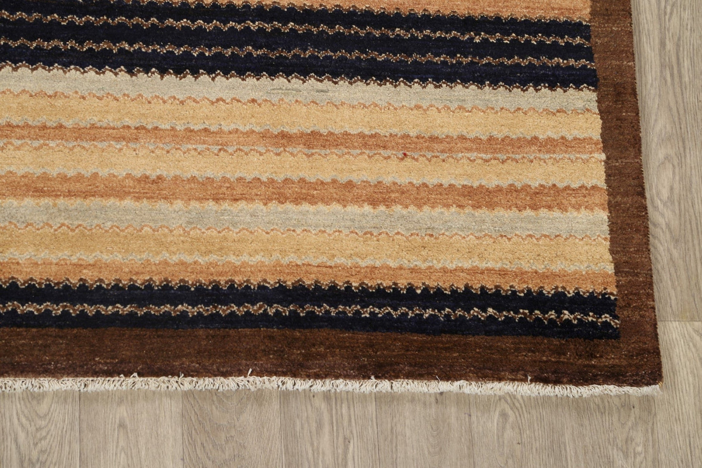 Modern Striped Gabbeh Kashkoli Oriental Area Rug 8x10