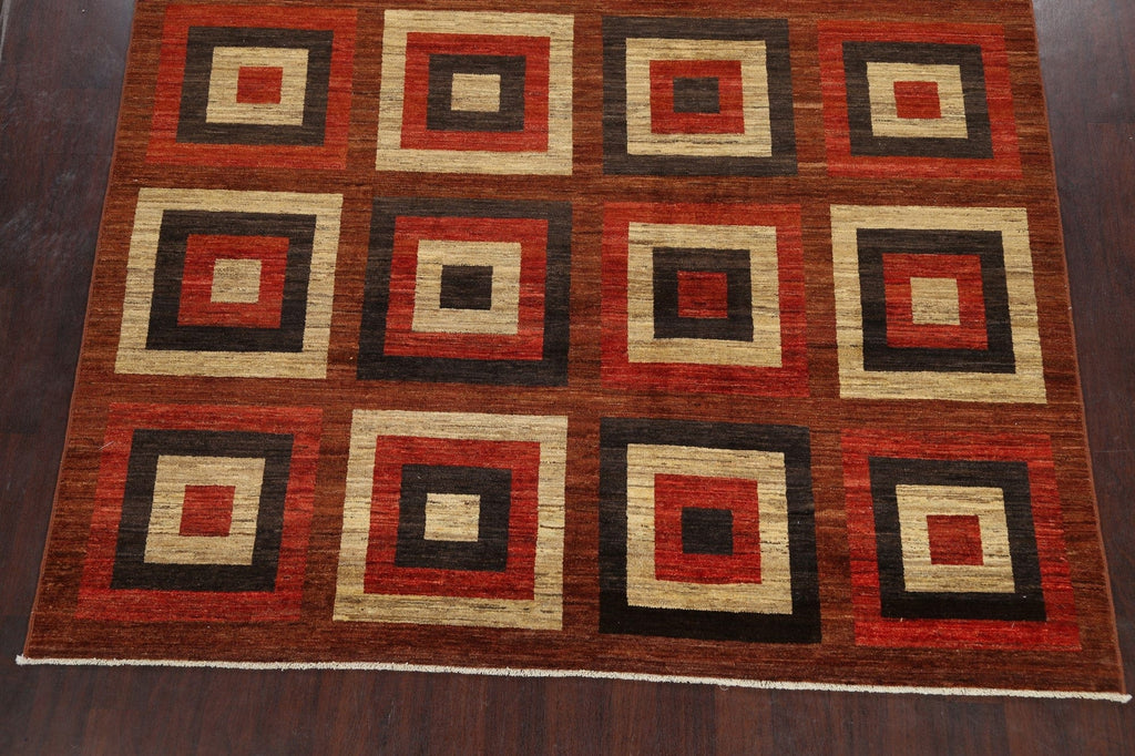 Modern Gabbeh Kashkoli Oriental Area Rug 8x10