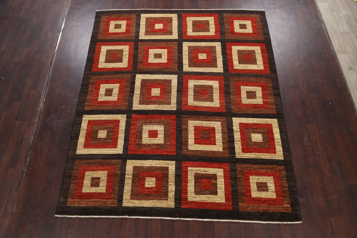 Modern Gabbeh Kashkoli Oriental Area Rug 8x9