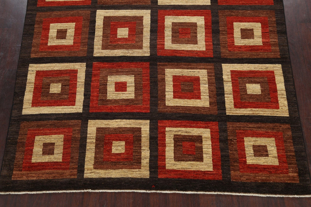 Modern Gabbeh Kashkoli Oriental Area Rug 8x9