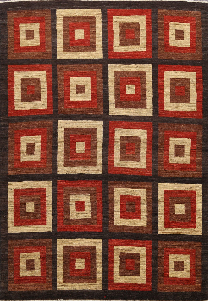 Modern Gabbeh Kashkoli Oriental Area Rug 8x9