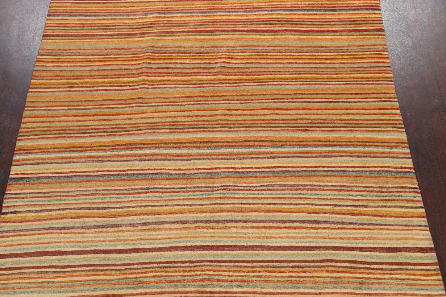 Striped Gabbeh Kashkoli Oriental Area Rug 8x10