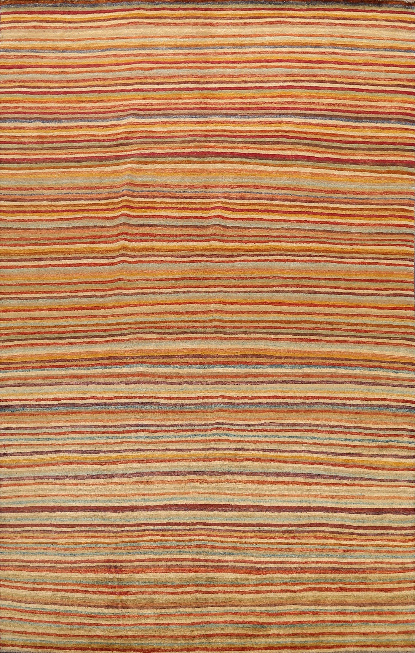 Striped Gabbeh Kashkoli Oriental Area Rug 8x10